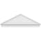 Ekena Millwork Peaked Cap Sunburst Architectural PVC Combination Pediment, 68"W x 23-7/8"H x 2-3/4"P (Pitch 6/12) PEDPC068X240PKC01 - alternate 5